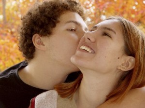 Couple Kissing in Autum MED
