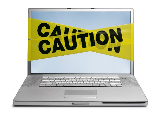 Laptop w caution tape Medium